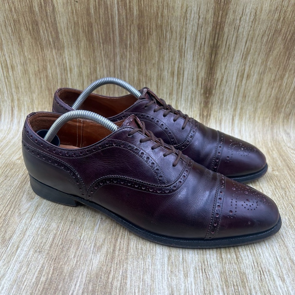 Church's Custom Grade Oxford Shoes Men's Size 11 Burgundy Leather Brogue England